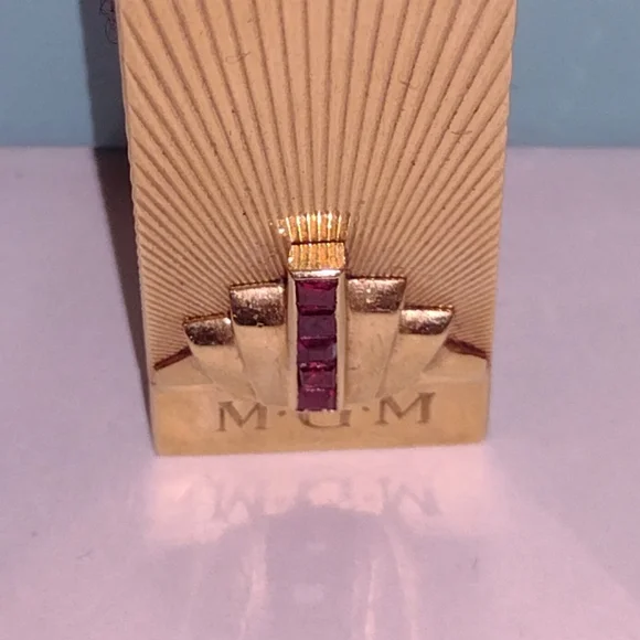 Tiffany & Co. MGM Studios Ruby Art Deco YG Custom Made for Your STAR - Picture 6 of 7